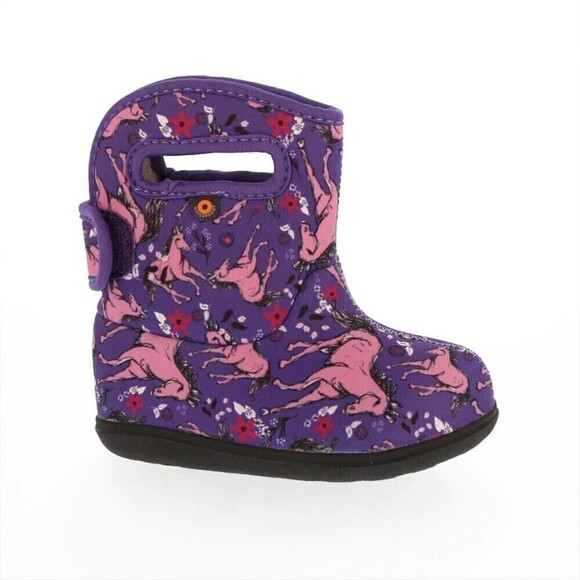 New Bogs Unicorn Waterproof Rain Snow Faux Fur Boots Toddler Girls Size 8 - Picture 1 of 2